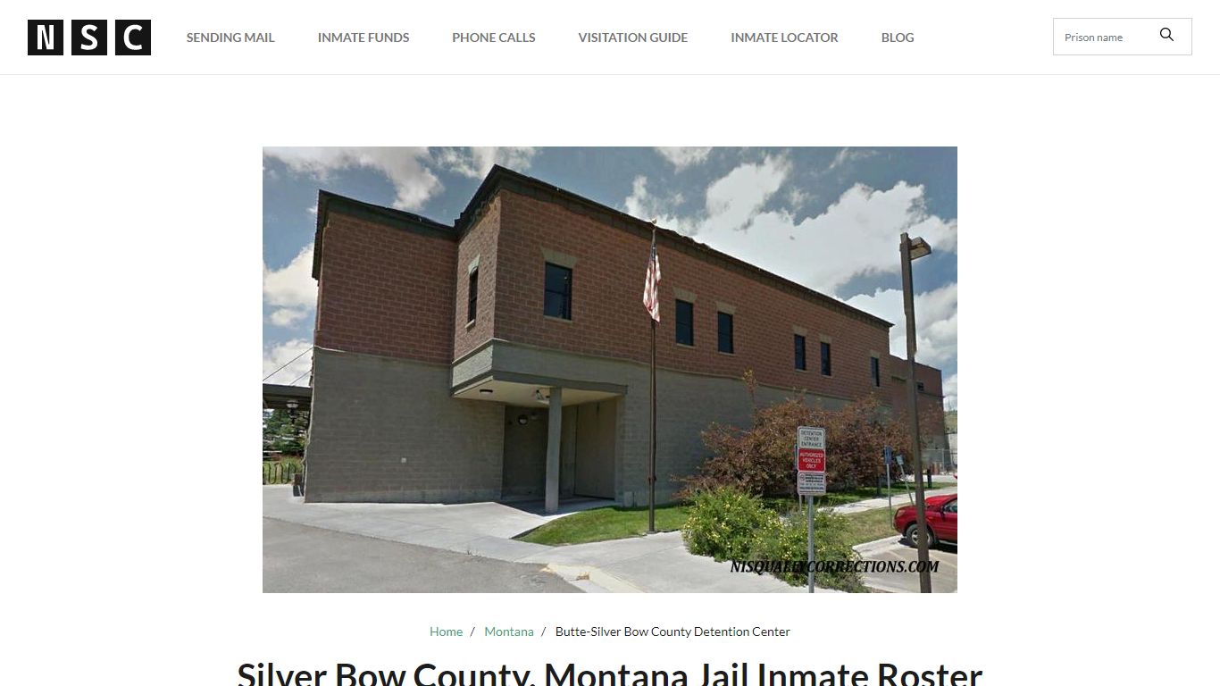 Silver Bow County, Montana Jail Inmate Roster